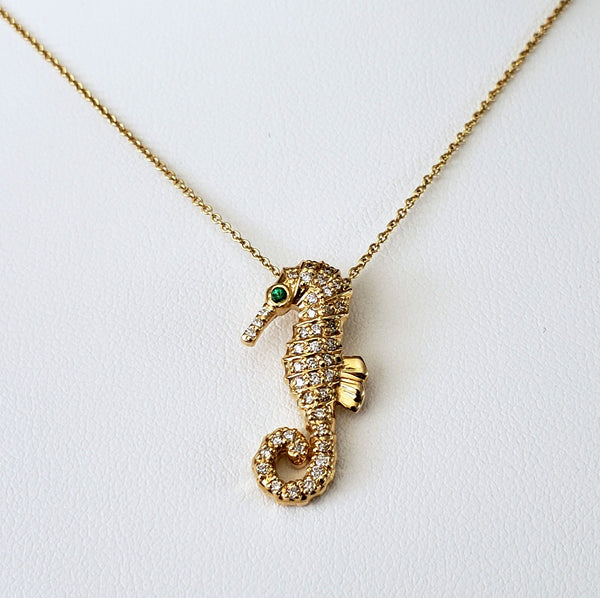 Diamond Seahorse Necklace