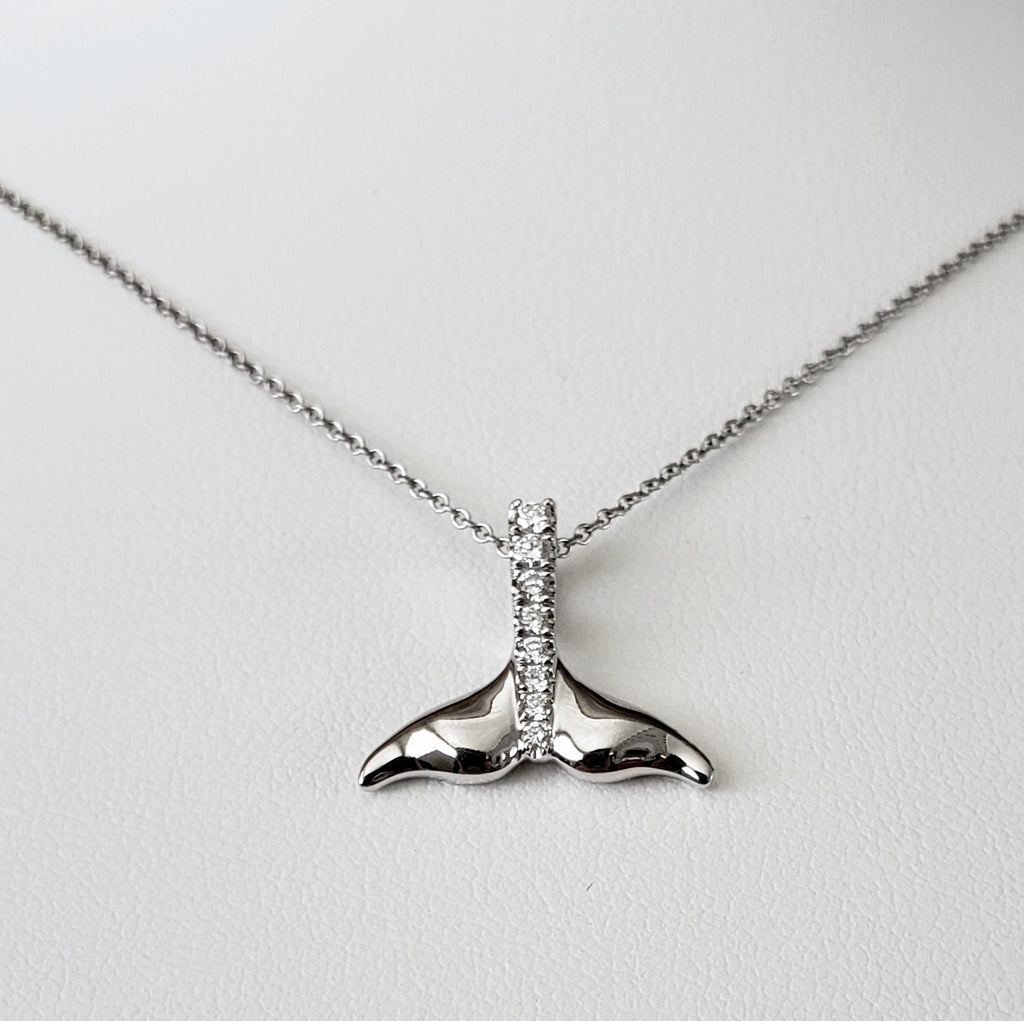 Diamond Whale's Tail Necklace