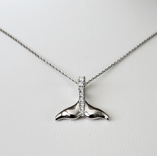 Diamond Whale's Tail Necklace