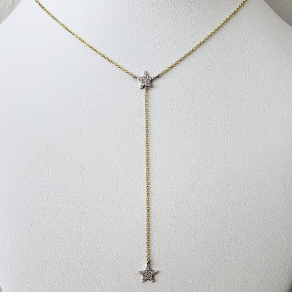 Diamond Star Drop Necklace