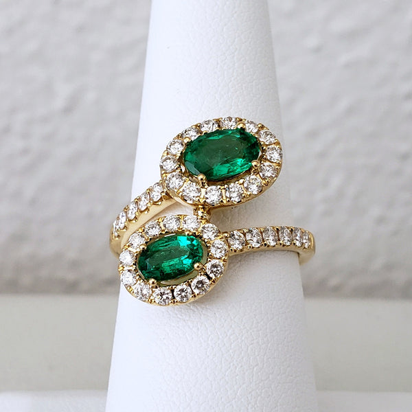 Emerald & Diamond "Toi Et Moi" Ring