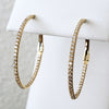 Diamond Oval Hoop Earrings