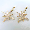 Starburst Diamond Dangle Earrings