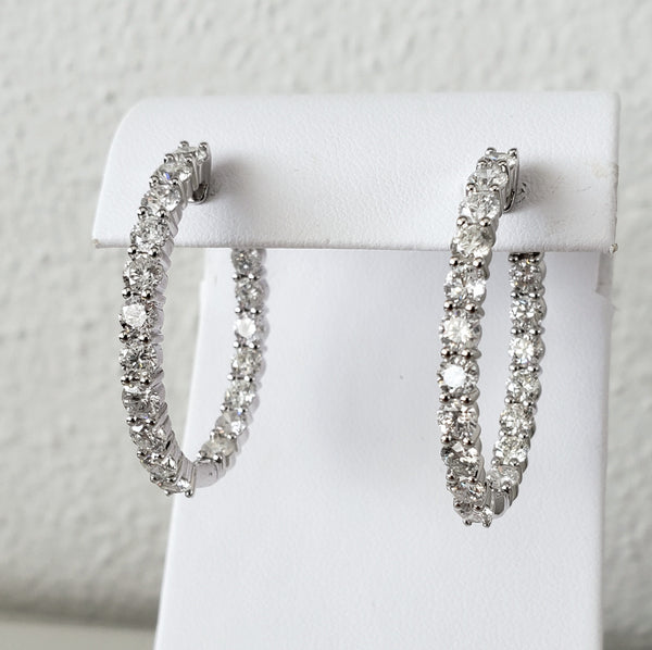 Diamond Hoop Earrings