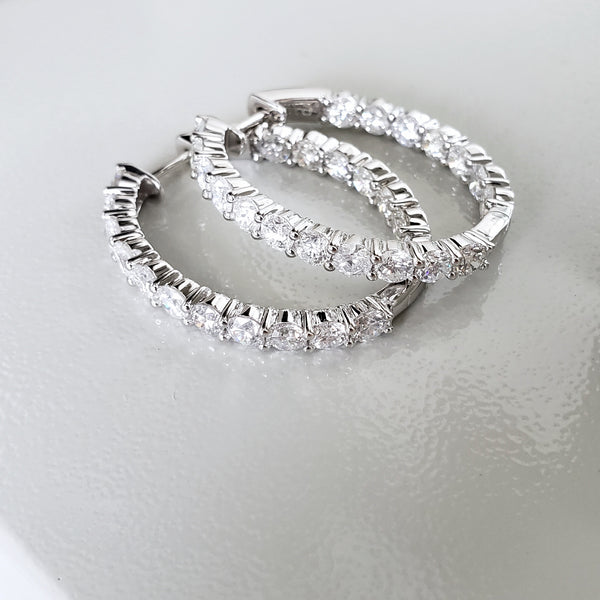 Diamond Hoop Earrings