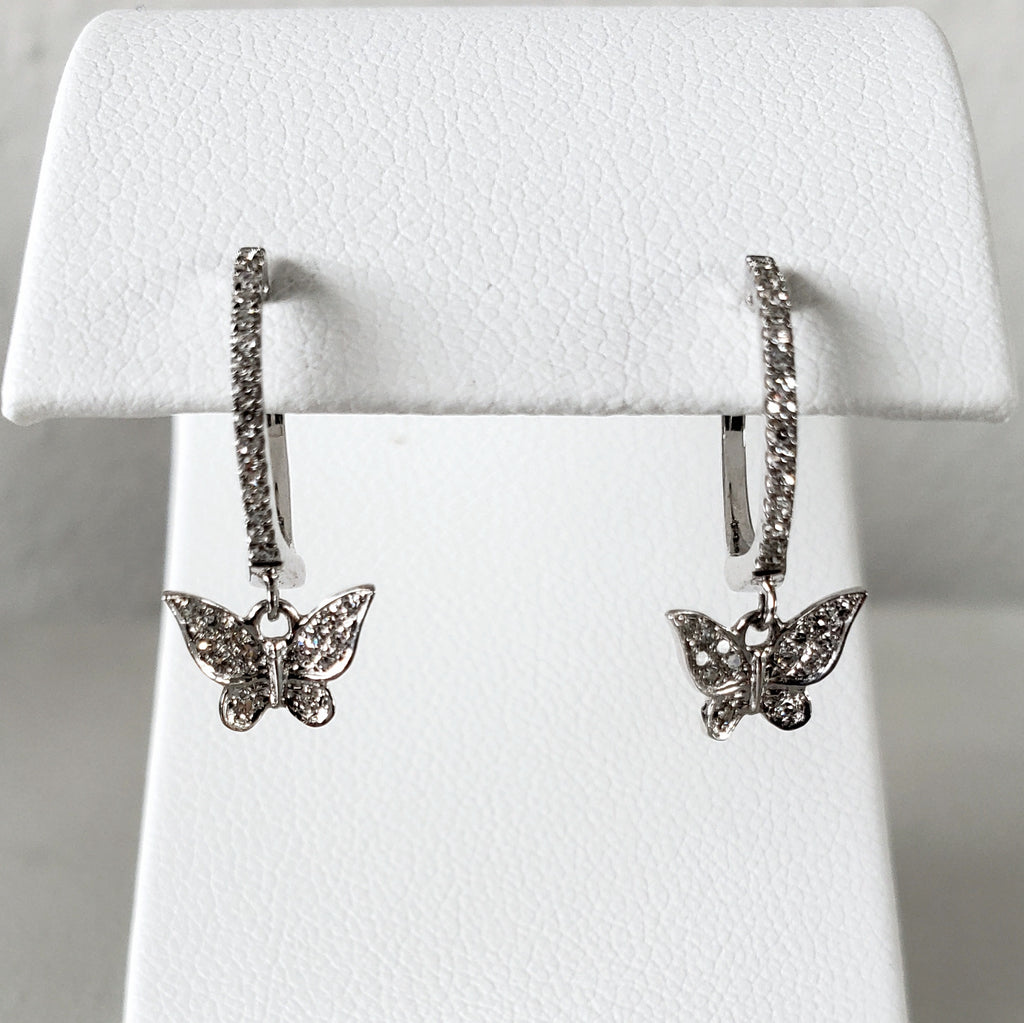 Diamond Butterfly Earrings