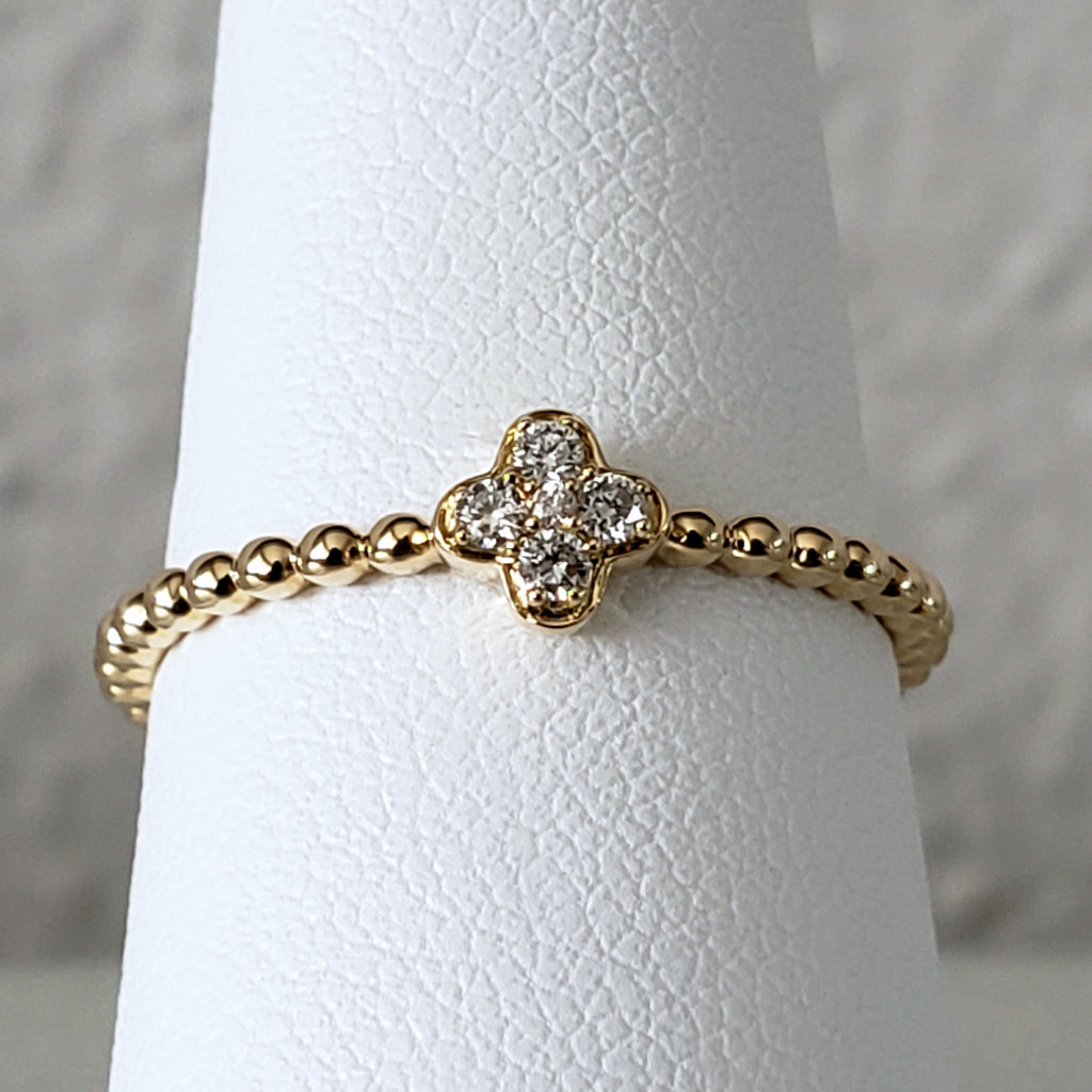 Diamond Flower Ring