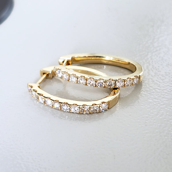 Diamond Hoop Earrings