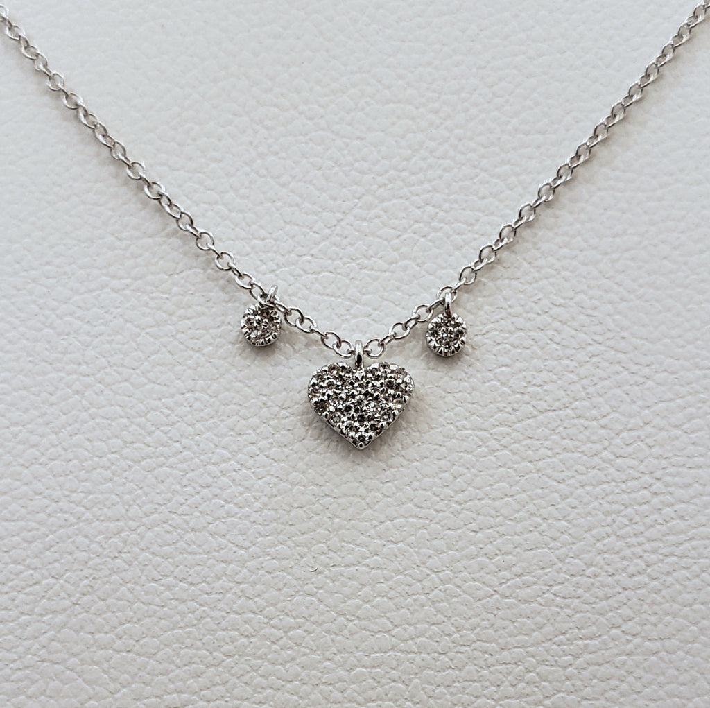 Diamond Heart Charm Necklace