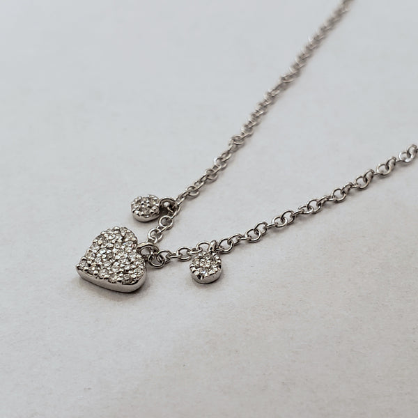 Diamond Heart Charm Necklace