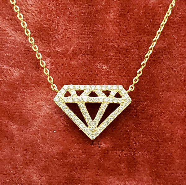 Diamond "Diamond" Style Necklace