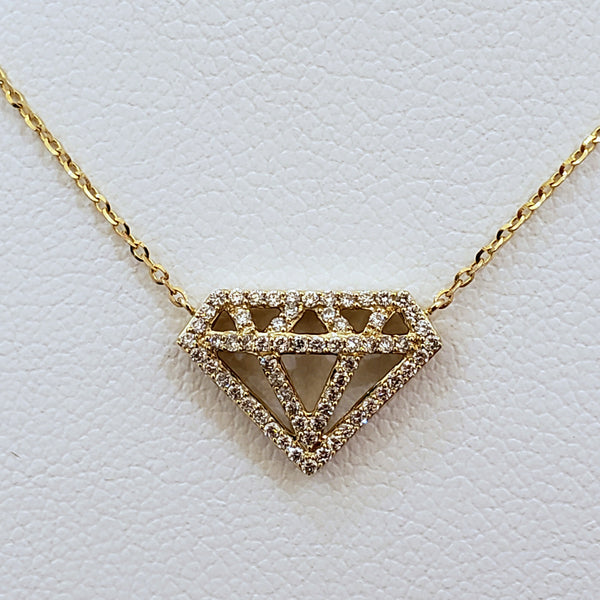 Diamond "Diamond" Style Necklace