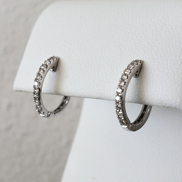 Diamond Huggie Earrings