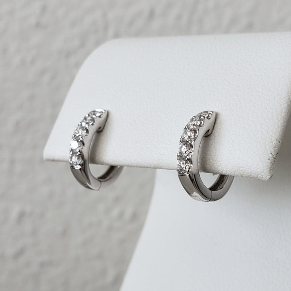 Diamond Huggie Earrings