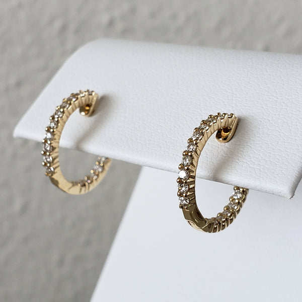 Diamond Hoop Earrings