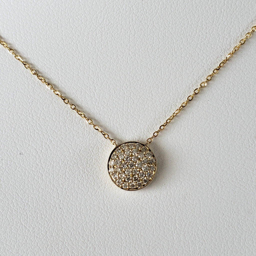 Diamond Circle Pave Necklace