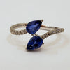 Sapphire & Diamond Toi Et Moi Ring