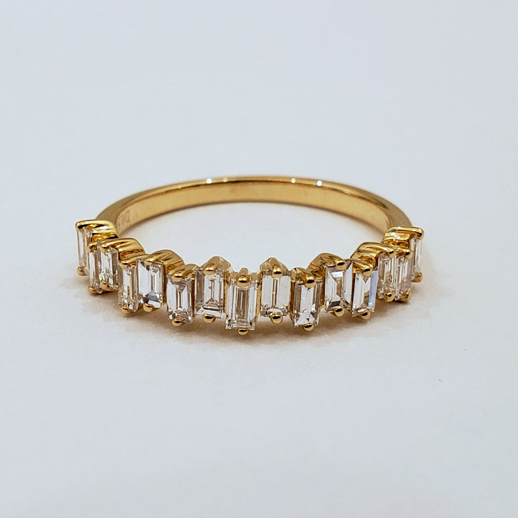Staggered Baguette Diamond Band