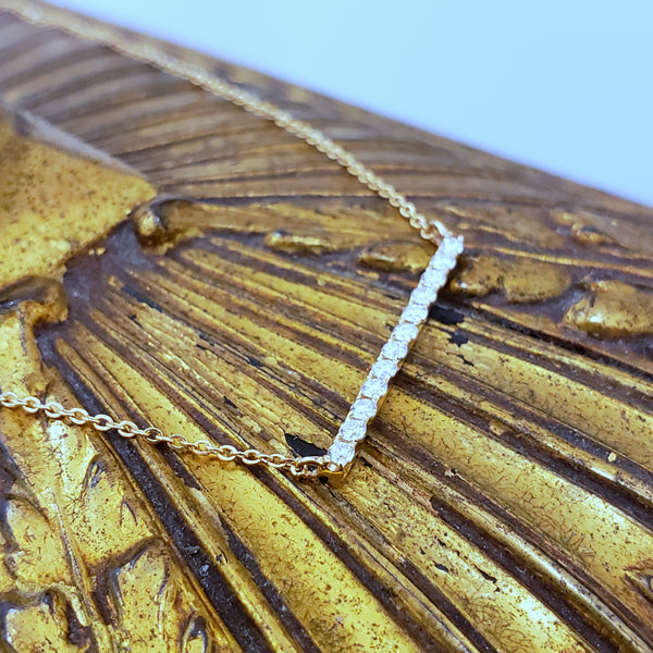 Diamond Bar Necklace