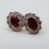 Ruby & Diamond Stud Earrings