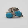 Turquoise & Diamond Stud Earrings