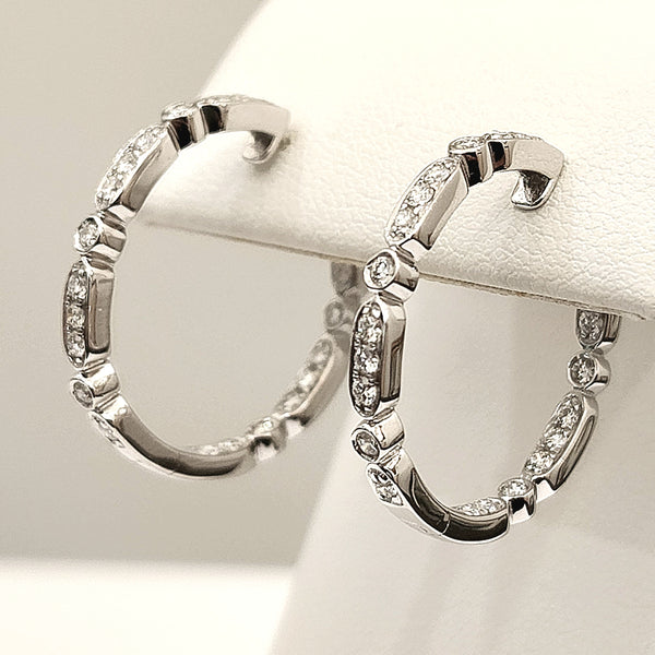 Diamond Hoop Earrings