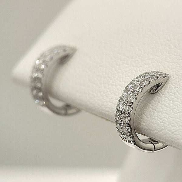 Diamond Huggie Earrings