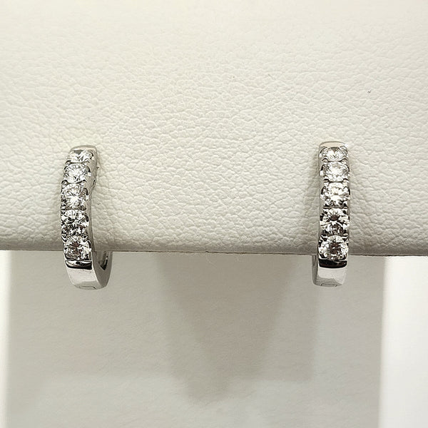 Diamond Huggie Earrings