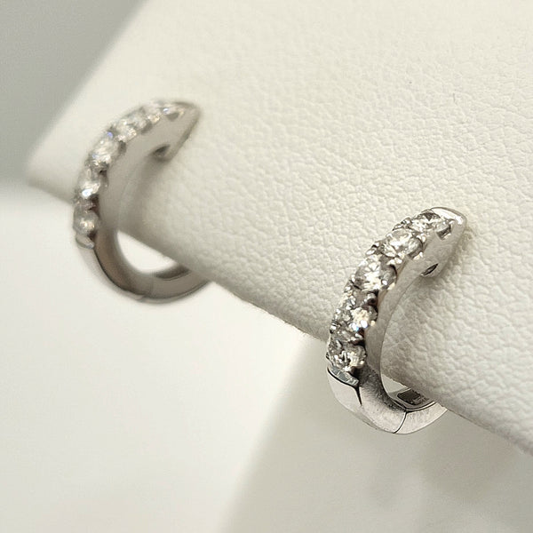 Diamond Huggie Earrings