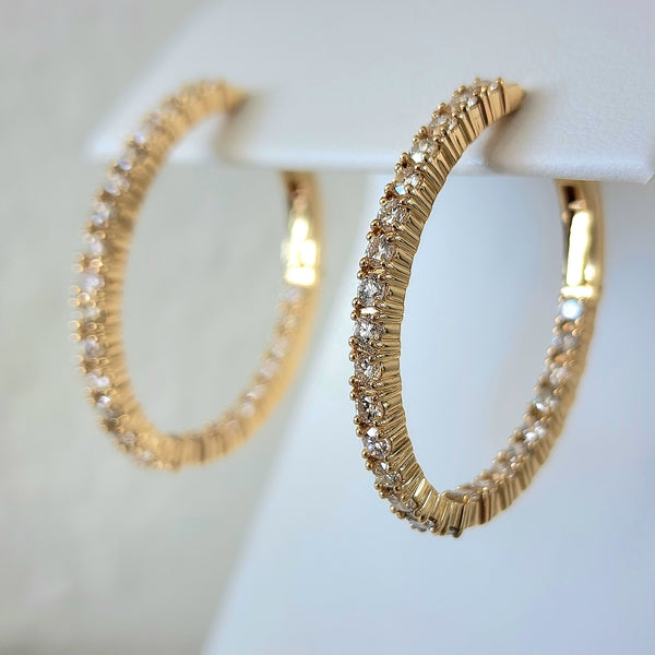 Diamond Hoop Earrings