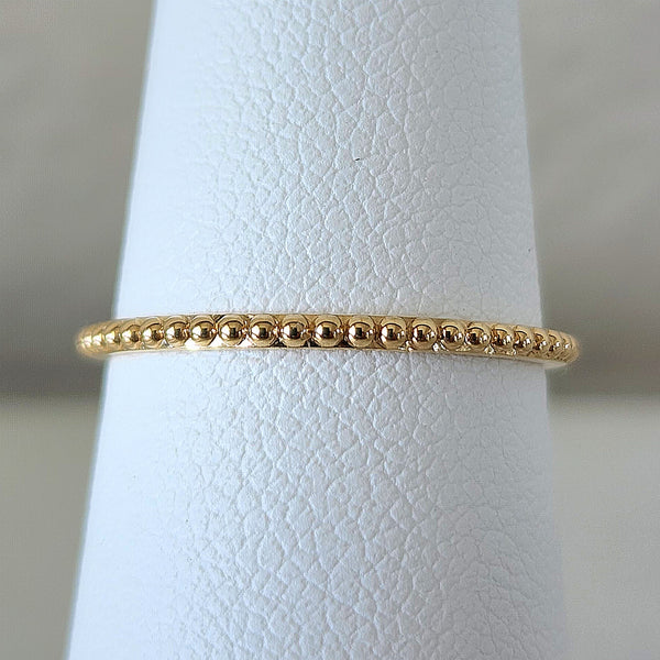 Beaded Gold Band