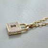 Diamond Lock Pendant Necklace