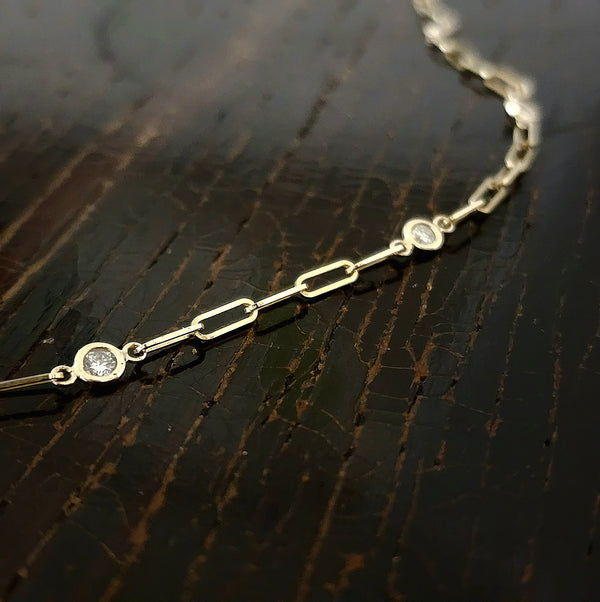Diamonds By The Yard Paperclip Necklace