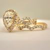 0.87ct Pear Shaped Diamond Engagement Ring Set