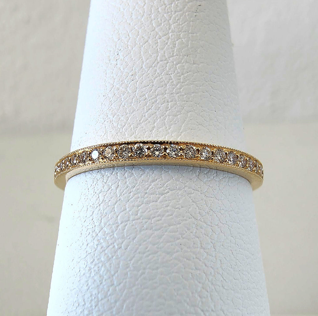 Buy 1.50 Carat Champagne Diamond Eternity Ring Band 14K Yellow Gold Channel  Set Online in India - Etsy