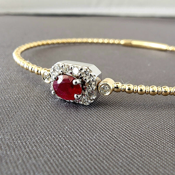 Ruby & Diamond Bangle Bracelet