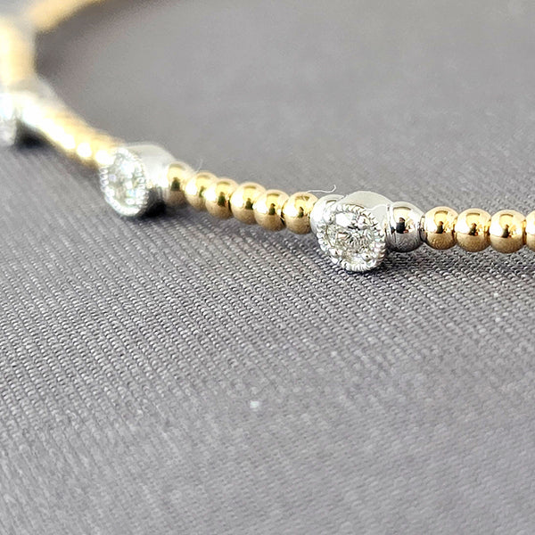 Diamond Station Bangle Bracelet