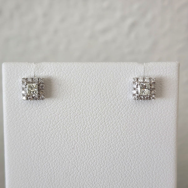 Princess Cut Diamond Stud Earrings