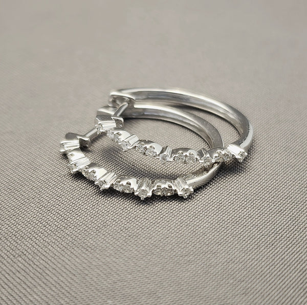 Diamond Hoop Earrings
