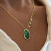 Emerald & Diamond Necklace by Meira T