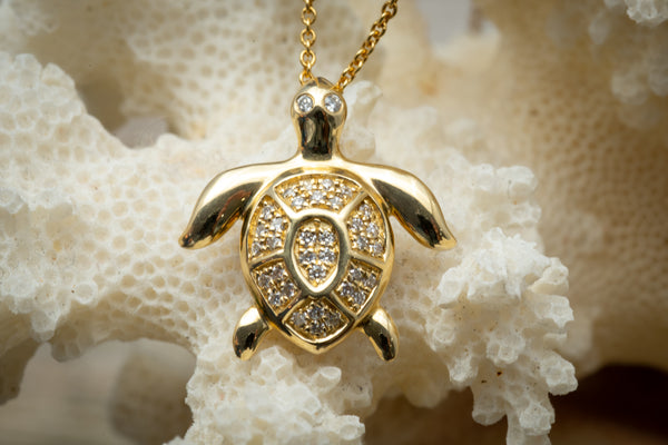 Diamond Sea Turtle Necklace