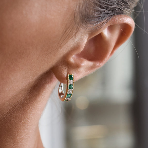 Emerald & Diamond Earrings