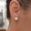 Diamond Stud Halo Earrings
