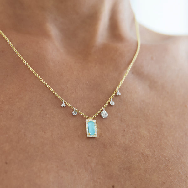 Turquoise & Diamond Necklace